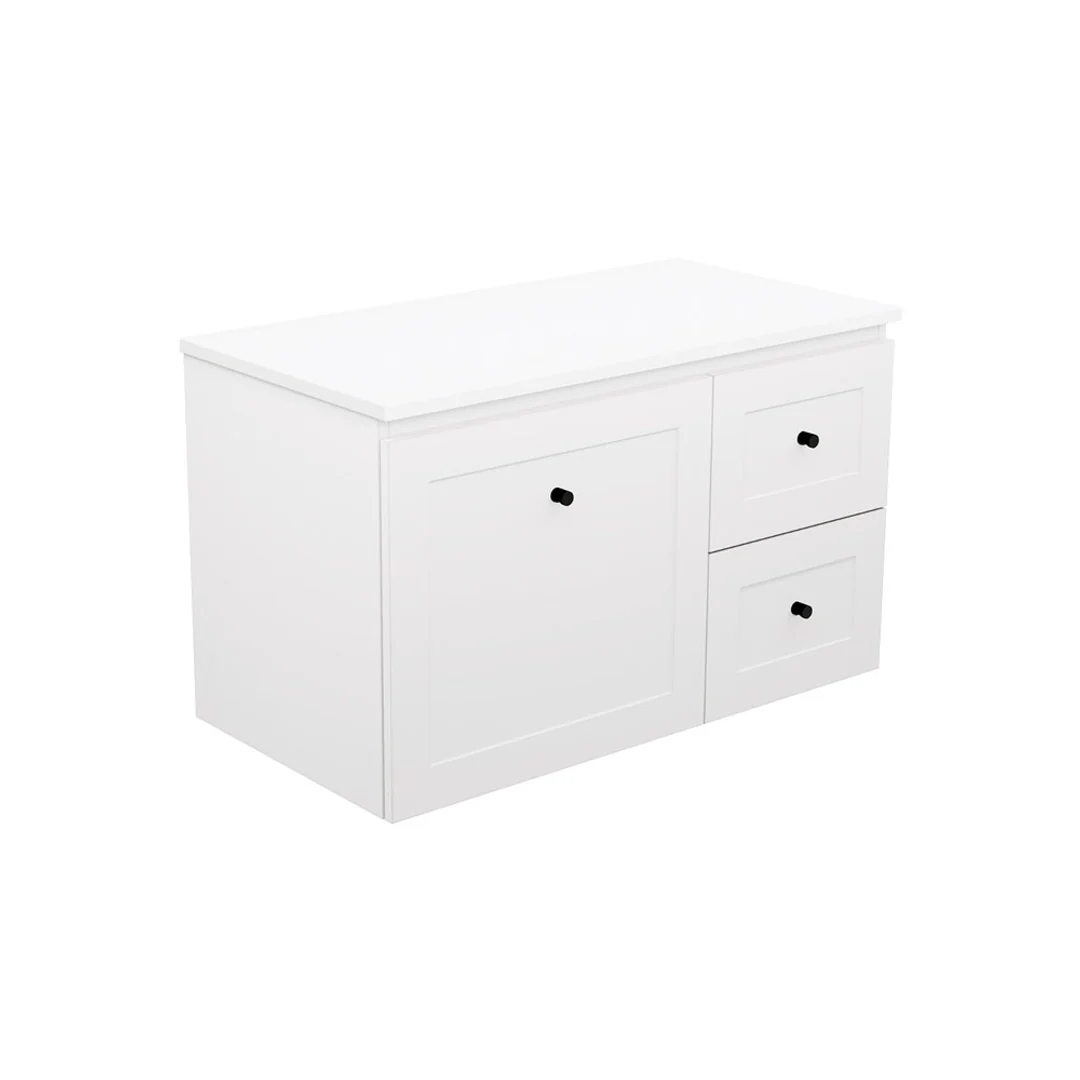 Fienza Newport 900 Wall Hung Vanity 1D/2Dr Australian Hardwood Basin Not Inc - Image 2