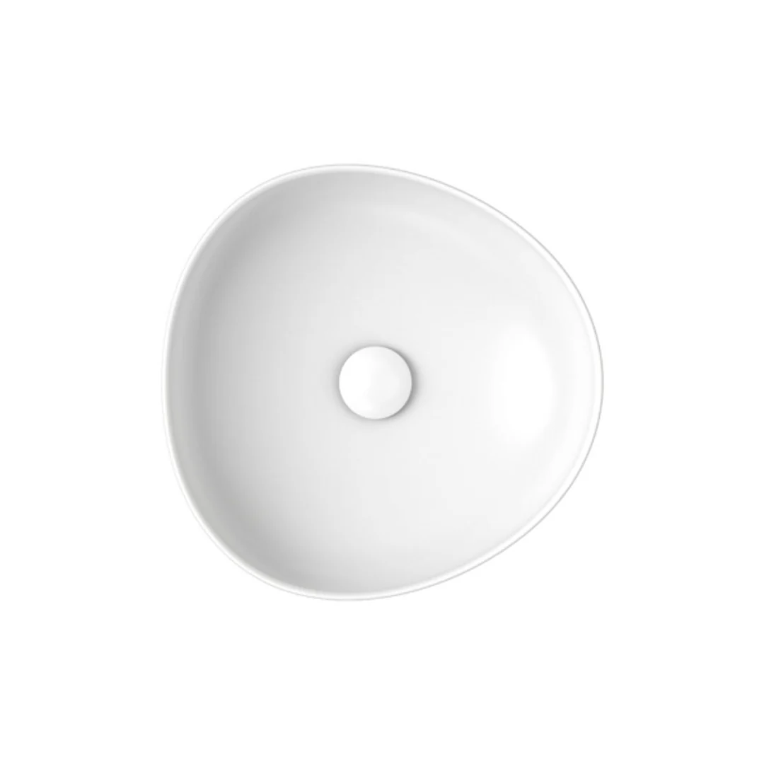 Fienza Pebble Small Above Counter Basin, Matte White - Image 2