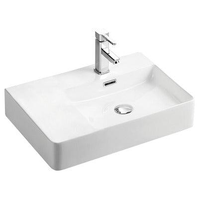 Fienza Petra Right Hand Wall Basin Ceramic White 600mm X 420mm X 120mm Rb2223R - Image 3