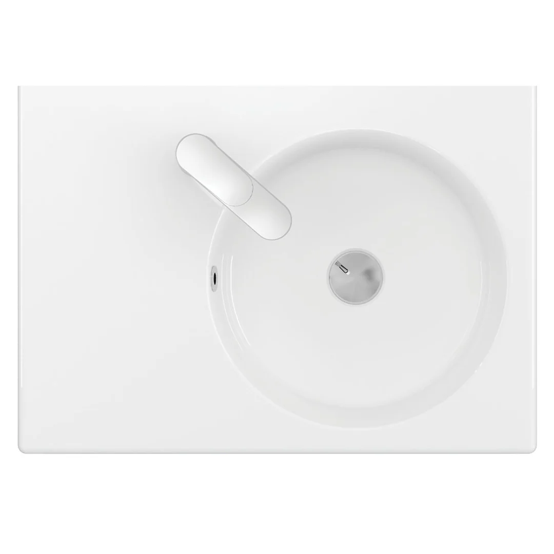 Fienza Reba Right Bowl Wall Basin 1 Tap Hole - Image 5