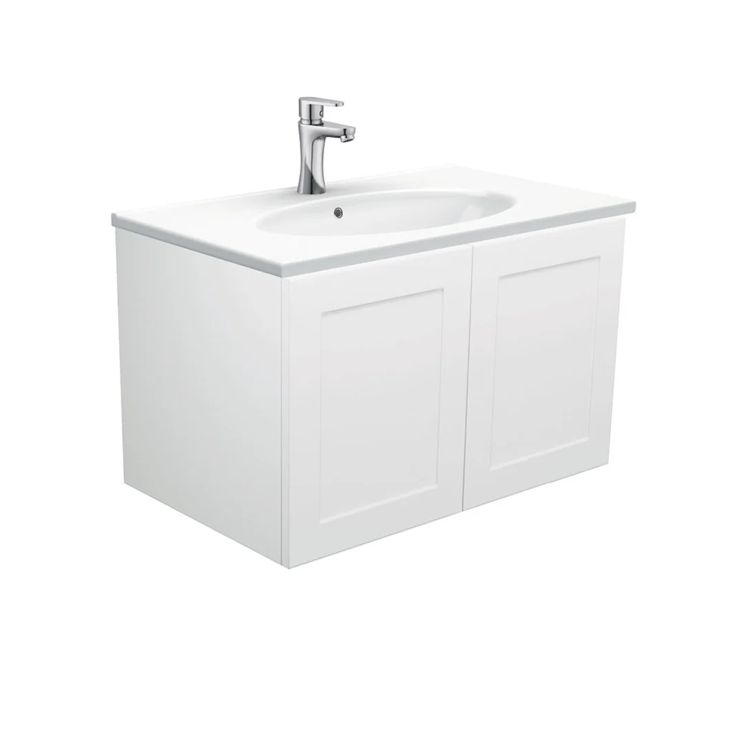 Fienza Rotondo Mila Wall Hung Vanity Left Drawer - 750mm - Image 2
