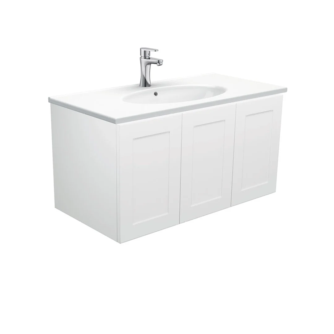 Fienza Rotondo Mila Wall Hung Vanity Left Drawer - 900mm - Image 2