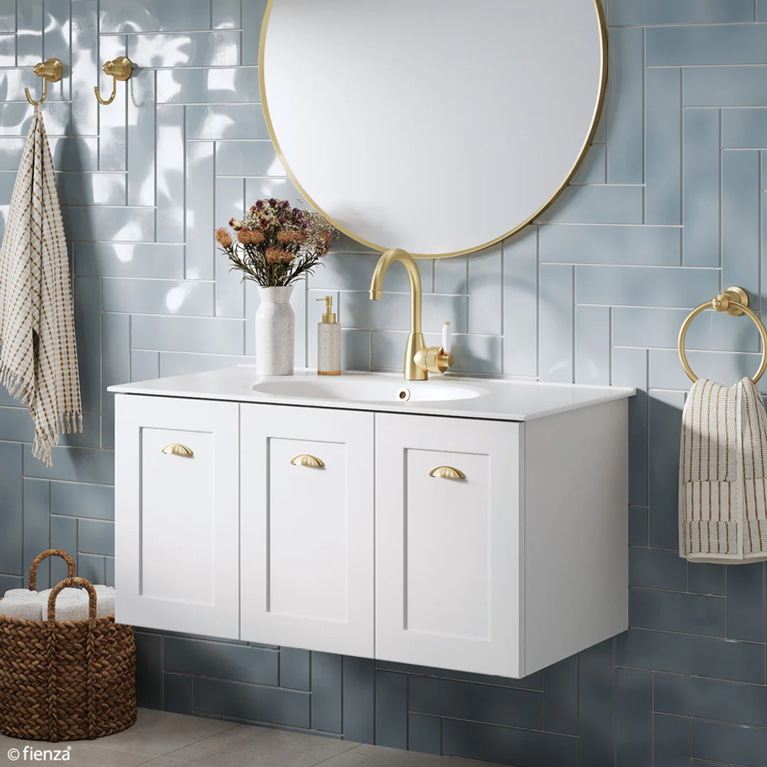 Fienza Rotondo Mila Wall Hung Vanity Left Drawer - 900mm - Image 4