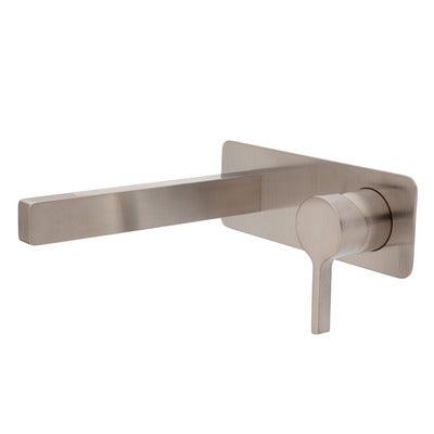Fienza Sansa Basin Wall Mixer Set Brushed Nicked Soft Square Brushed Nickel Plate - Image 5