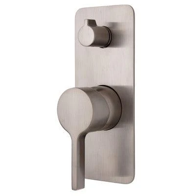 Fienza Sansa Diverter Mixer Brushed Nickel Soft Square Brushed Nickel Plate - Image 3