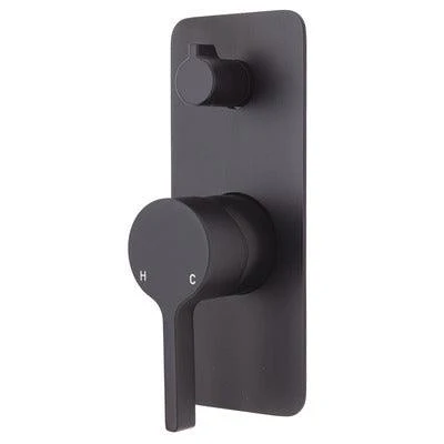 Fienza Sansa Diverter Mixer Matte Black Soft Square Matte Black Plate - Image 3