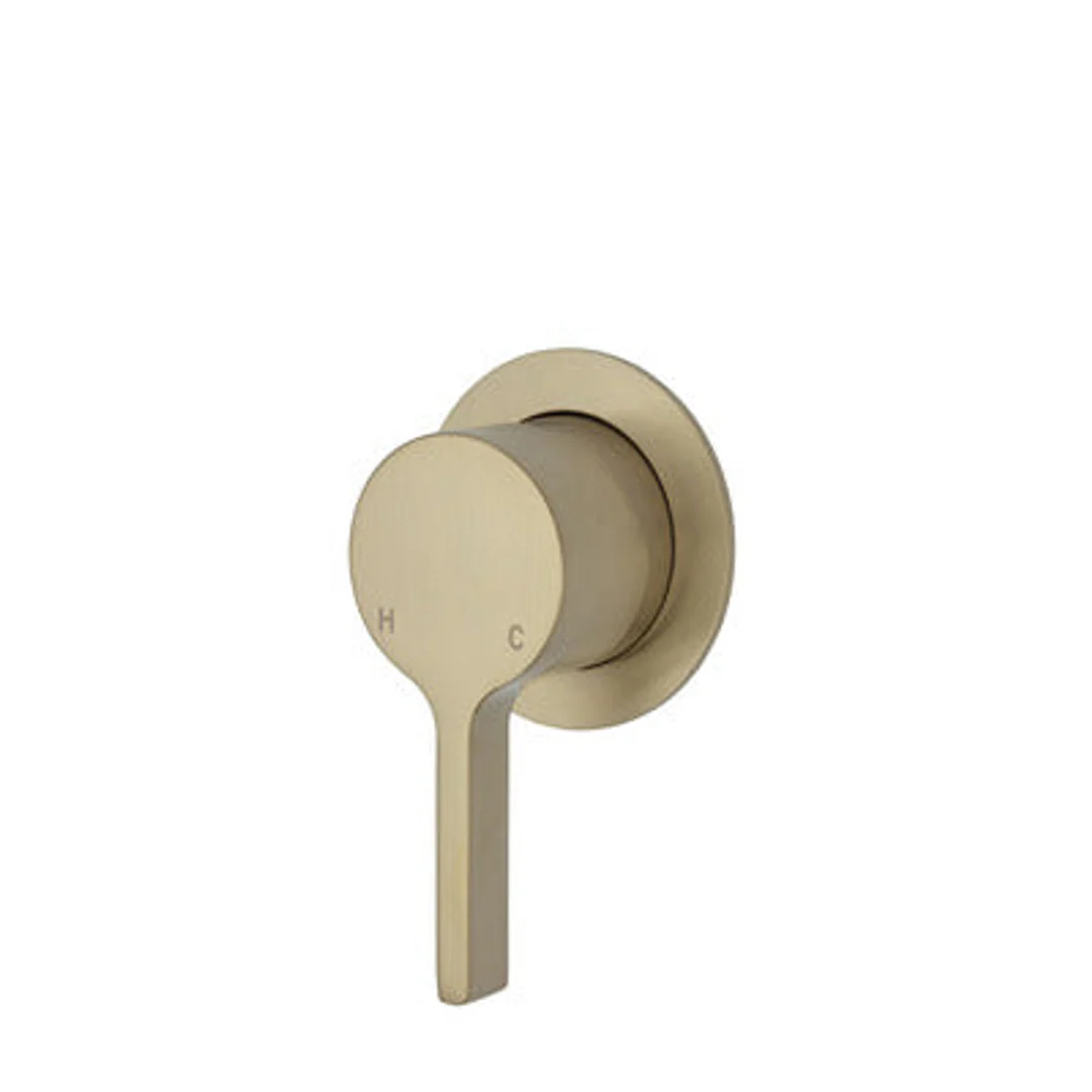 Fienza Sansa Wall Mixer Urban Brass Small Round Urban Brass Plate - Image 2