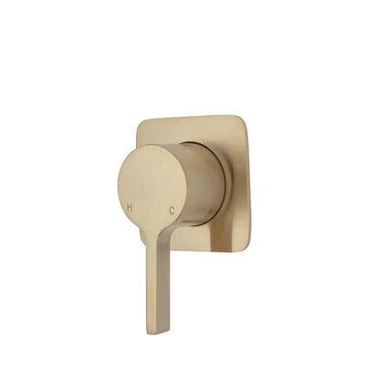 Fienza Sansa Wall Mixer Urban Brass Soft Square Urban Brass Plate - Image 3