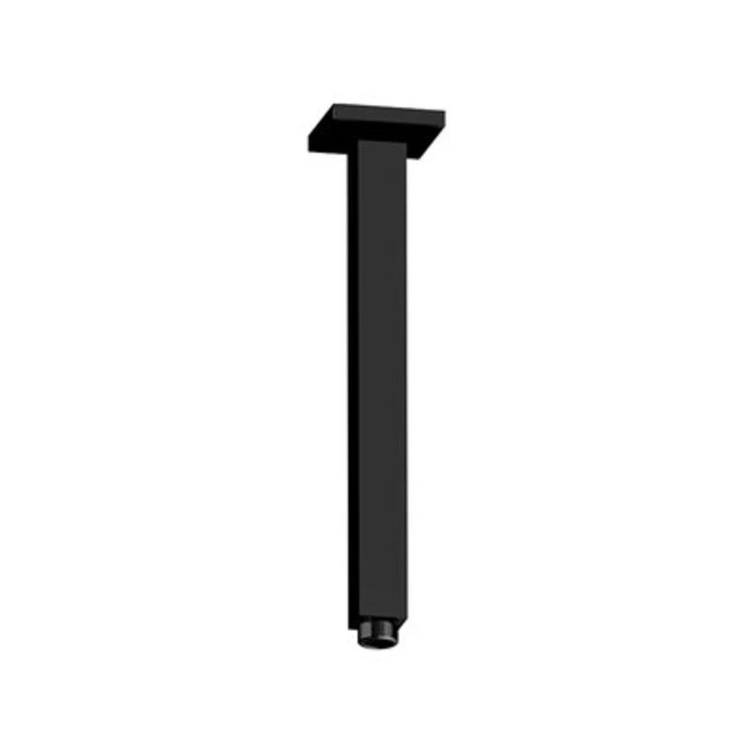 Fienza Square Ceiling Dropper 450mm Matt Black 422115C - Image 2