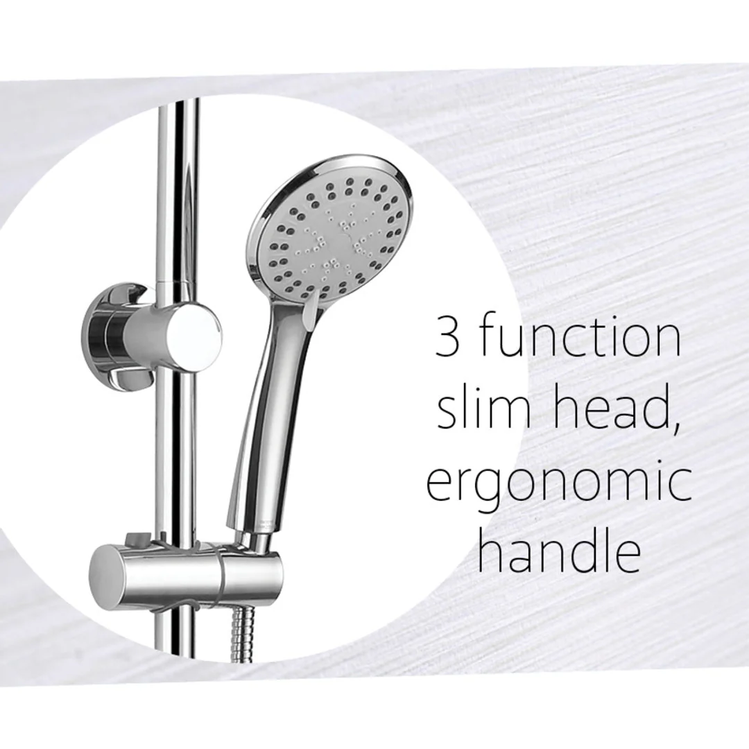 Fienza Stella Multifunction Twin Rail Shower Chrome 455106 - Image 6