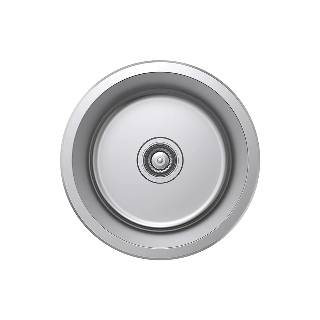 Fienza Tiva Kitchen Sink Round Bowl Topmount 18L Nth 430X430X180mm - Image 2