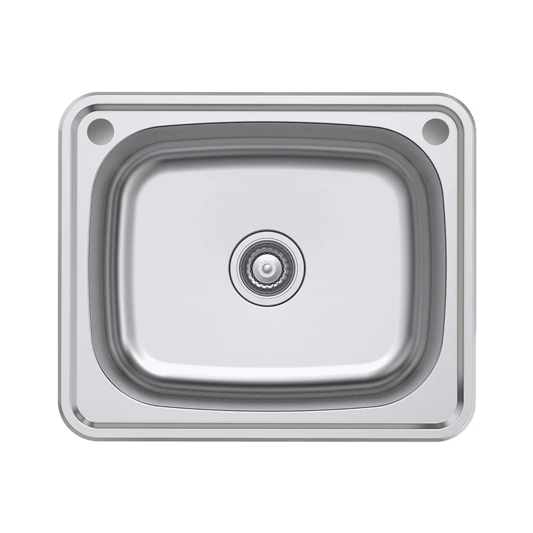 Fienza Tiva Laundry Sink Large Topmount 50L 2Th 600X500X250mm Includes Flex Bypass Kit - Image 2