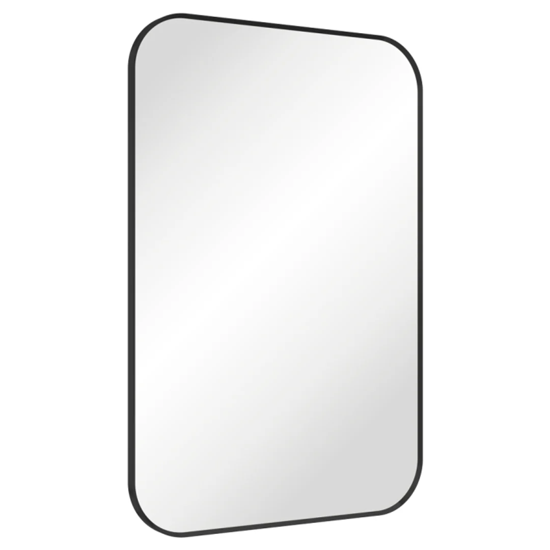 Fienza Tono Soft Square Framed Mirror 600 X 900Mm Matte Black - Image 3