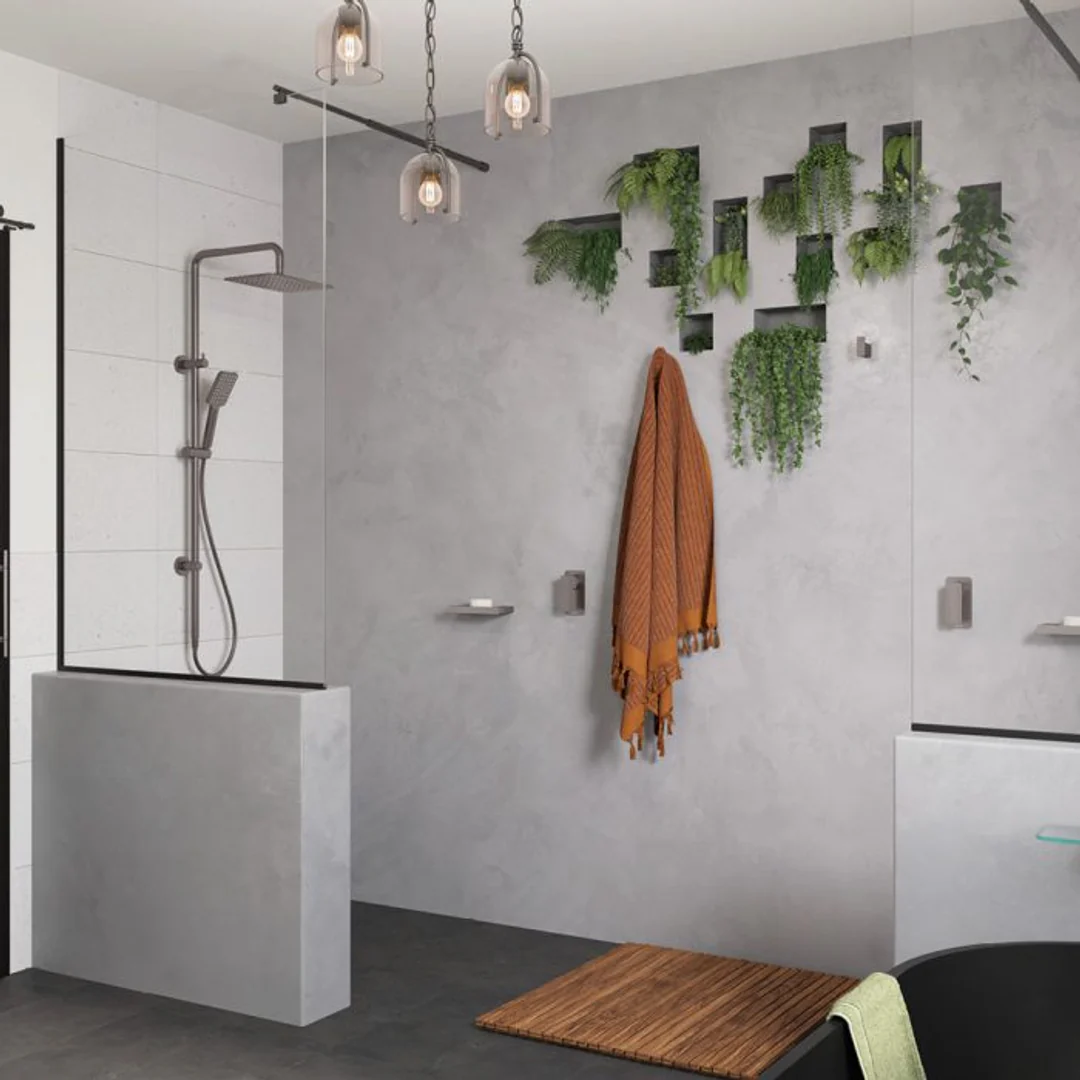 FIENZA TONO TWIN SHOWER GUN METAL - Image 5