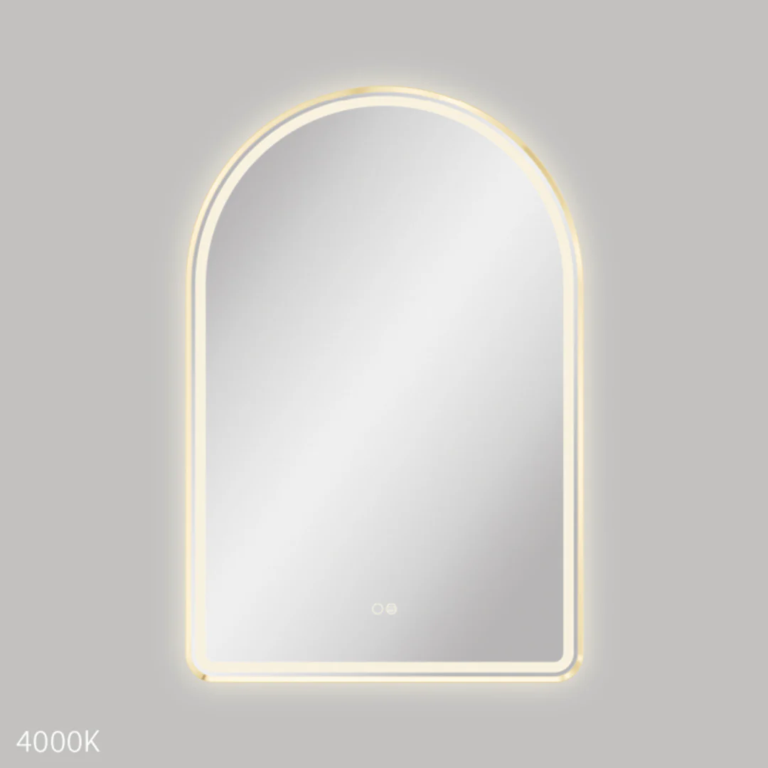 Fienza Valentina Led Urban Brass Framed Mirror 600 X 900Mm - Image 4