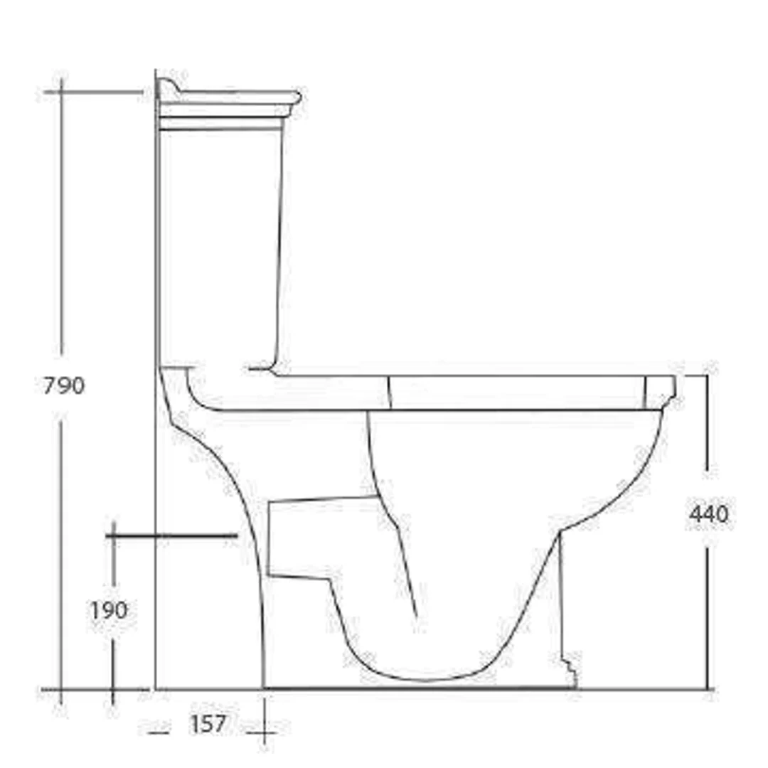 Fienza Washington Toilet Suite P Trap White - Image 4