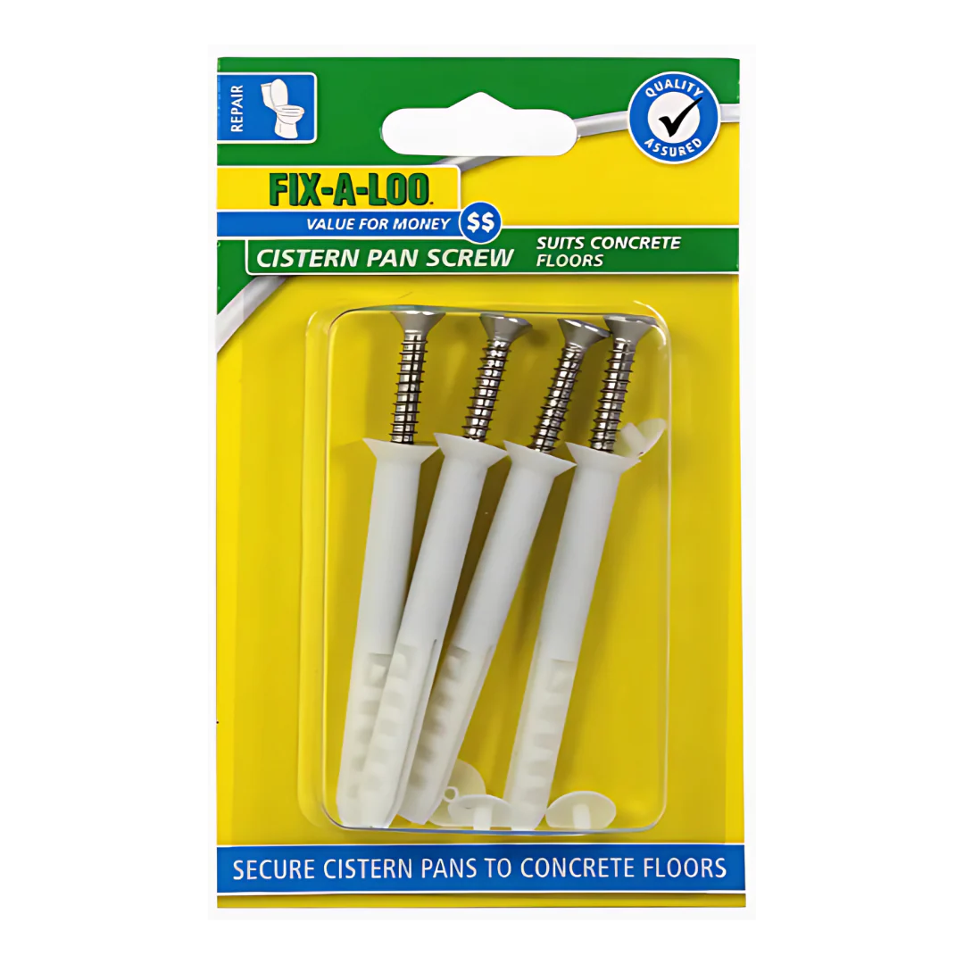 Fixatap Pan Screw and Plug S/Steel for Concrete Floor (4 Pack)