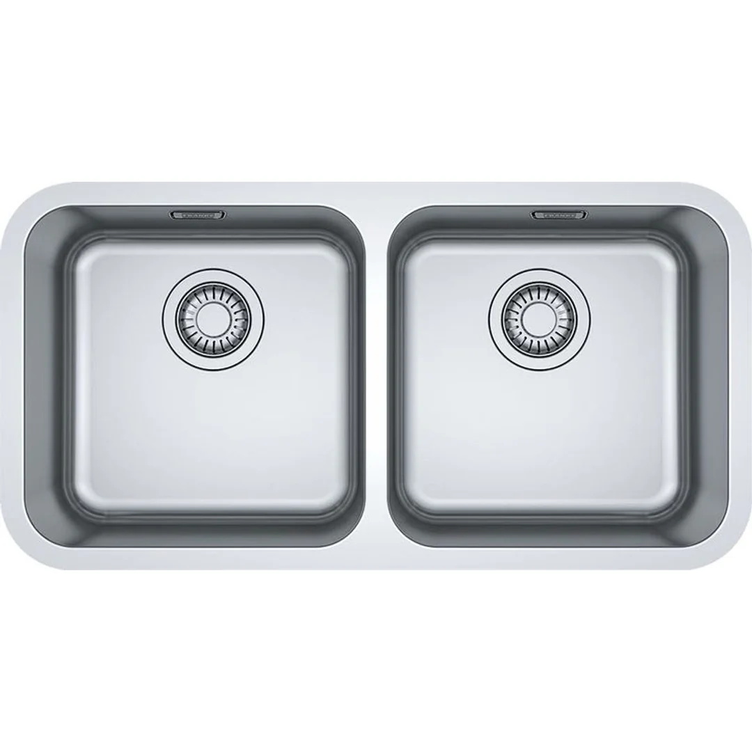 Franke Bell Double Bowl Sink Top Mount/Undermount 840mm X 460mm Bcx220-38/38 - Image 2