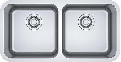 Franke Bell Double Bowl Sink Top Mount/Undermount 840mm X 460mm Bcx220-38/38 - Image 3