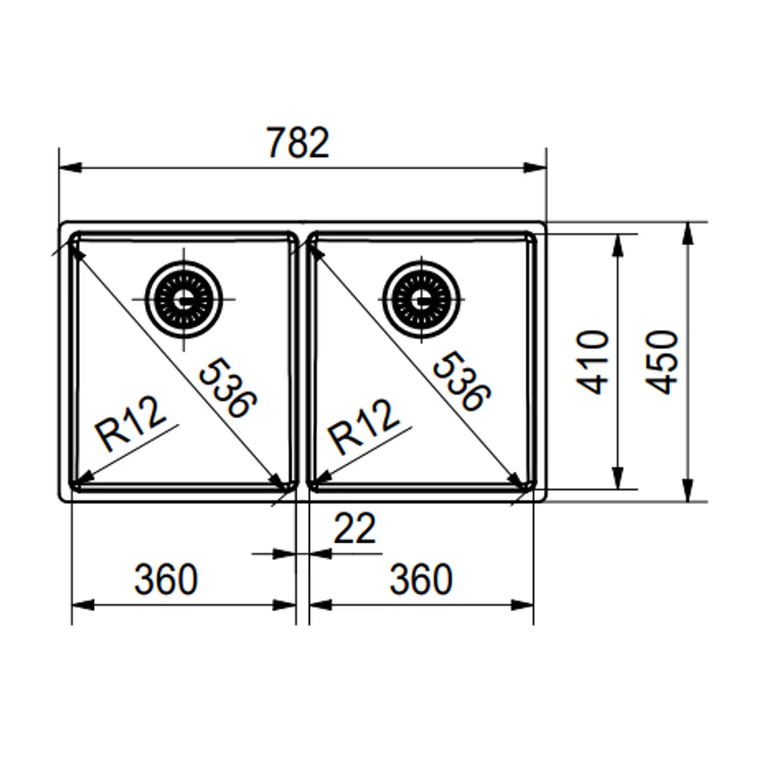 Franke Bolero Double Bowl Sink Inc Dt360 Rm44 Box220-36 - Image 3