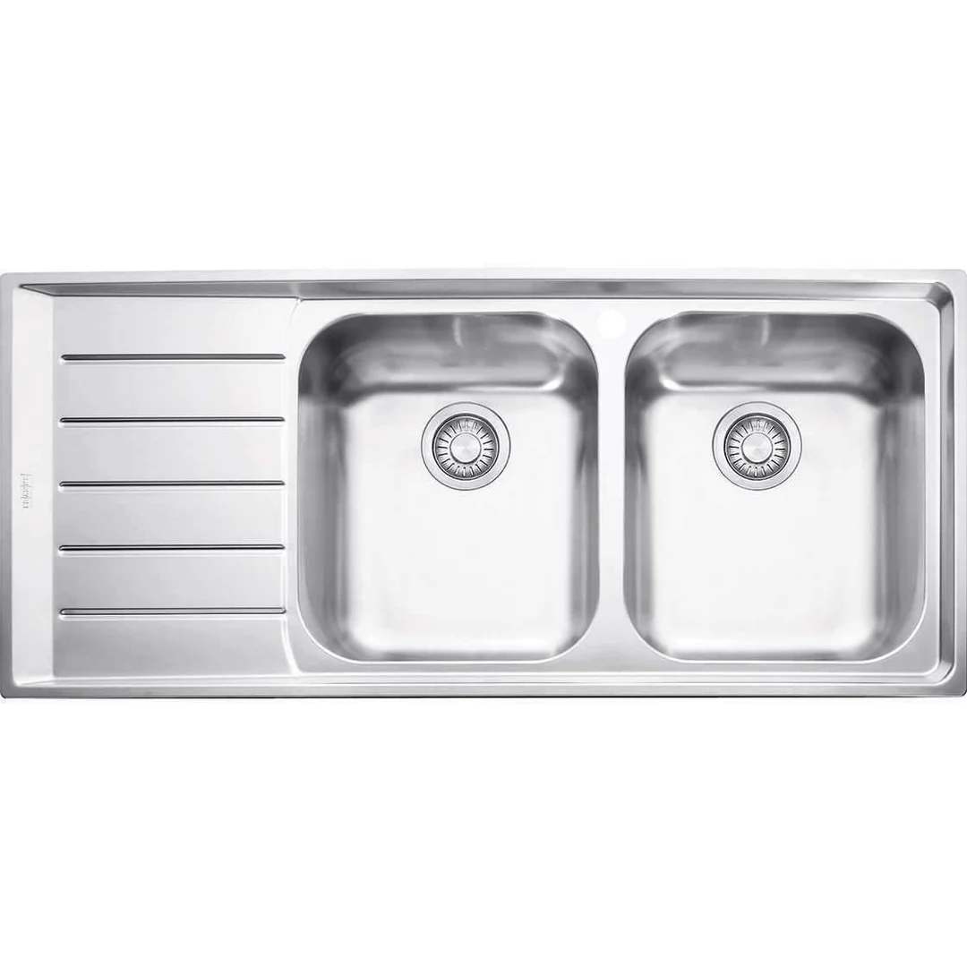 Franke Neptune 621 1160 X 510 Double Bowl S/S Sink Only Lh Draine - Image 2