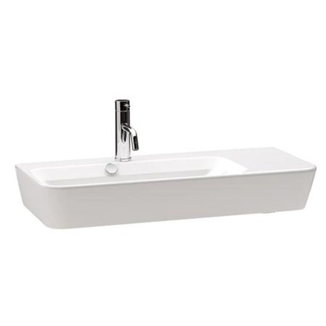 Gala Emma Square Asymmetric Lh Wall/Overmount Basin 1 Tap Hole - Image 2