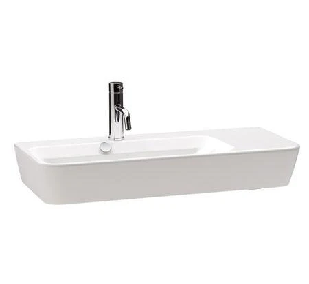Gala Emma Square Asymmetric Lh Wall/Overmount Basin 1 Tap Hole - Image 3