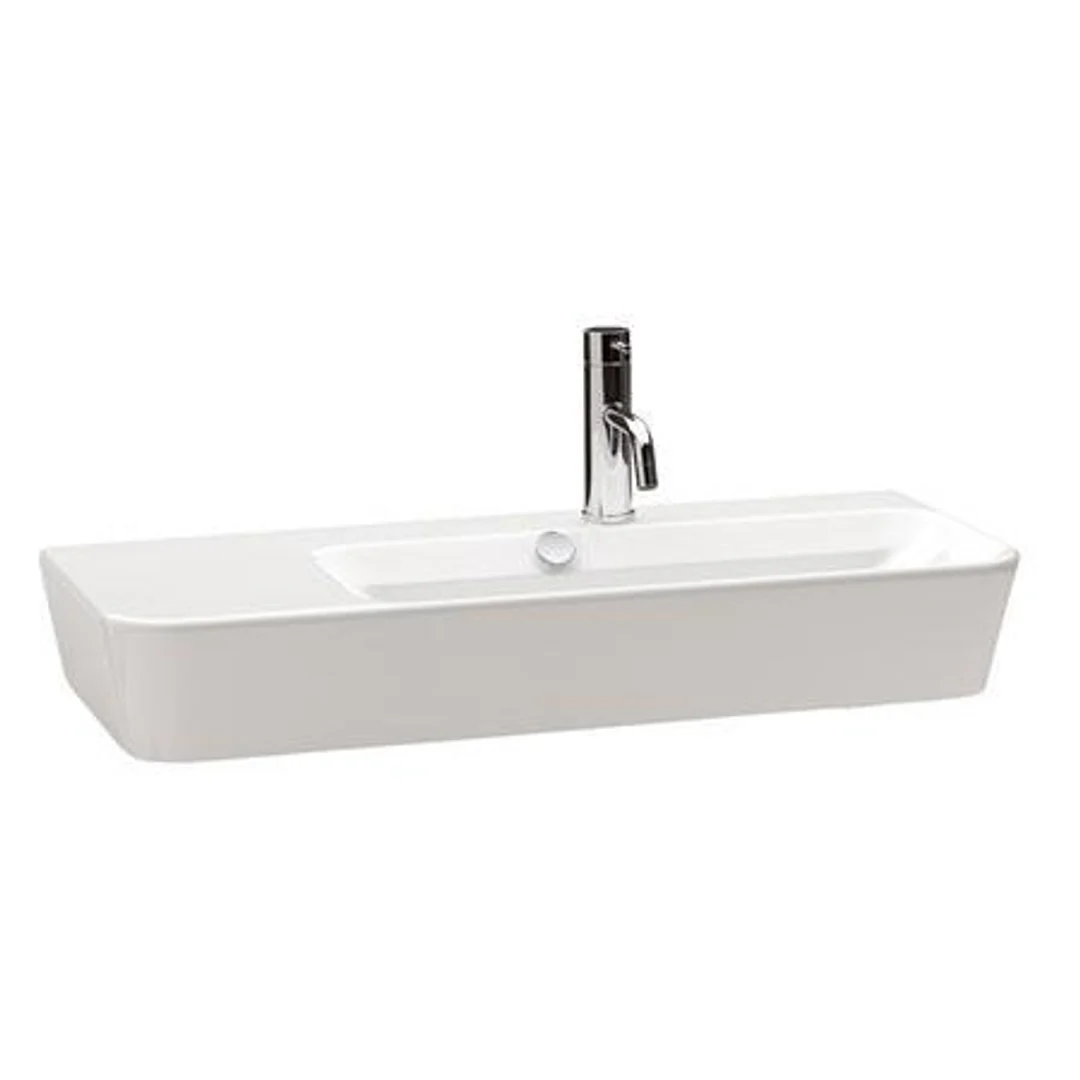 Gala Emma Square Asymmetric Rh Wall/Overmount Basin 1 Tap Hole - Image 2