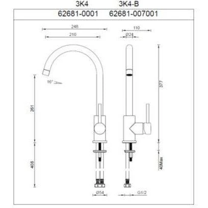 Gareth Ashton Lucia Goose Sidelever Mixer - Chrome - Image 3