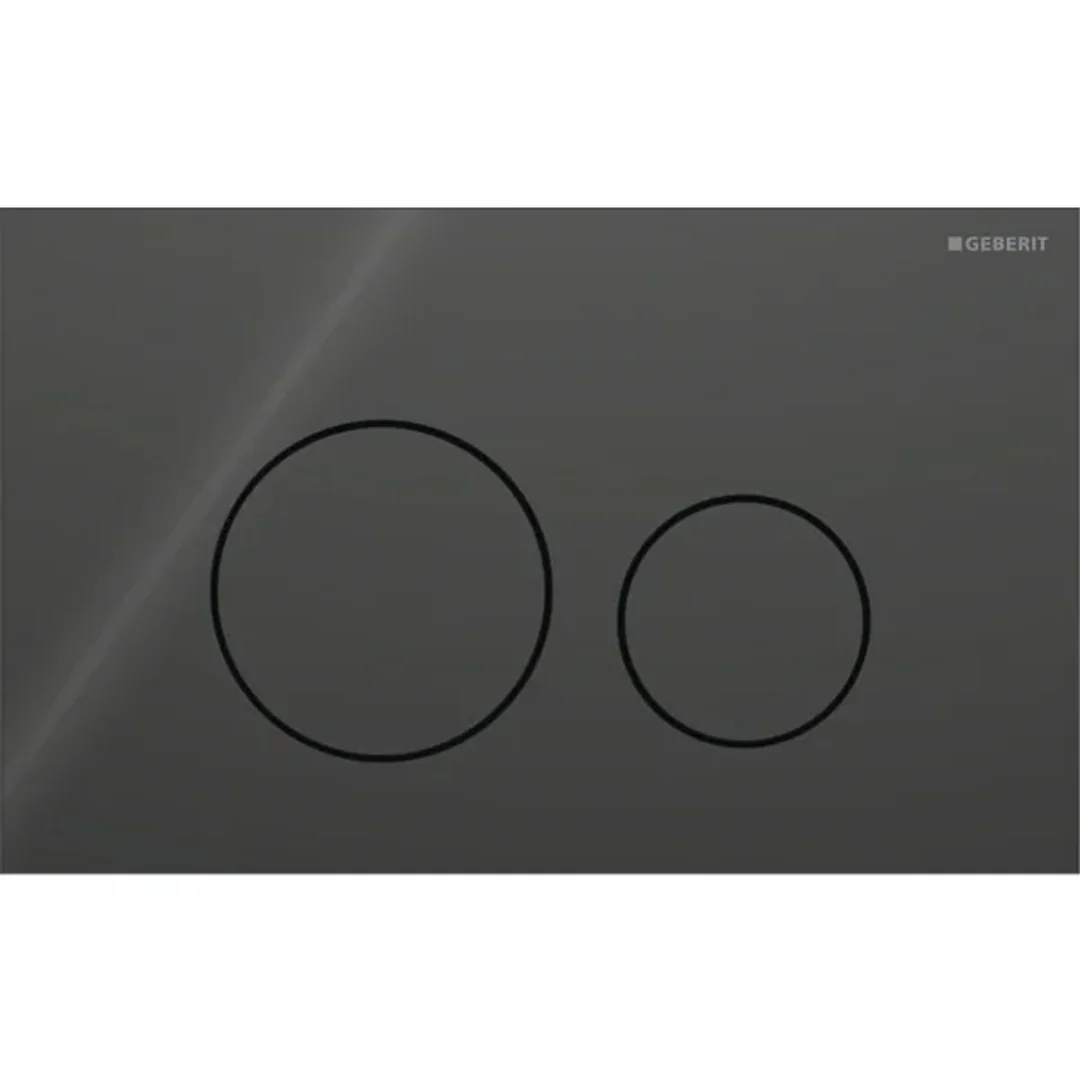 Geberit Sigma40 D/F Button & Access Plate Round Black Glass 115.628.Sj.1