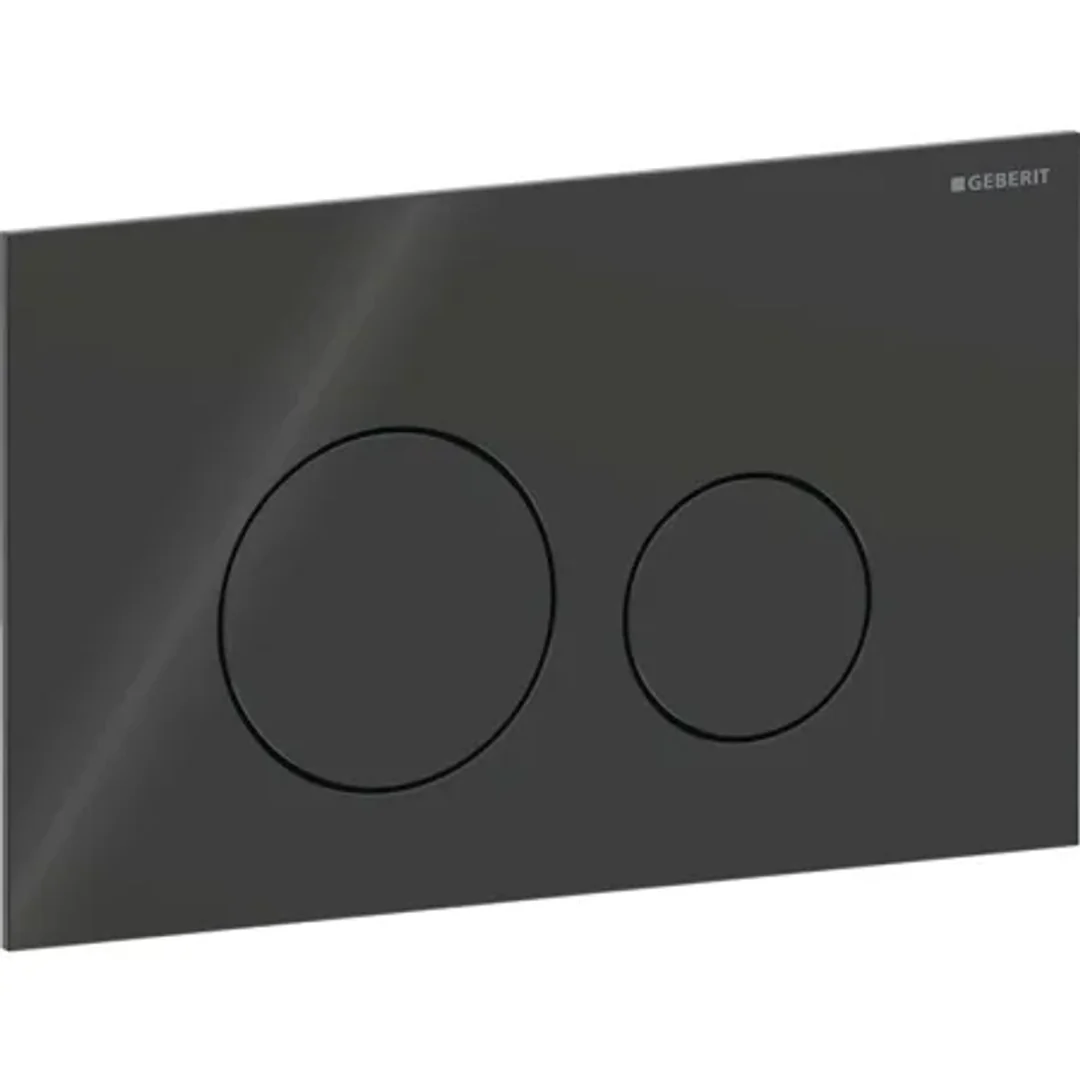 Geberit Sigma40 D/F Button & Access Plate Round Black Glass 115.628.Sj.1 - Image 4