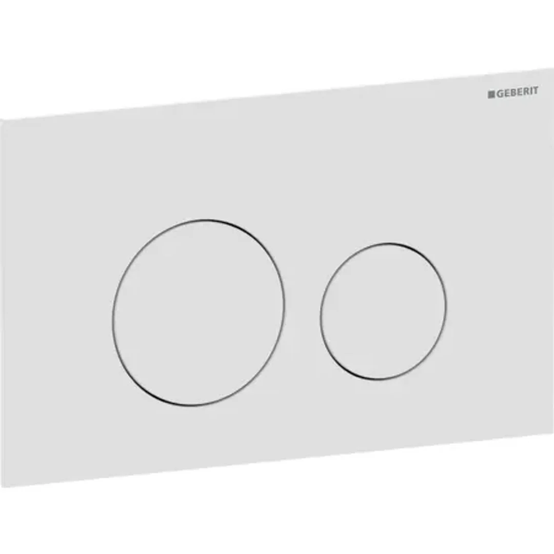 Geberit Sigma40 D/F Button & Access Plate Round White Matt Painted Stainless Steel 115.628.Jt.1 - Image 4