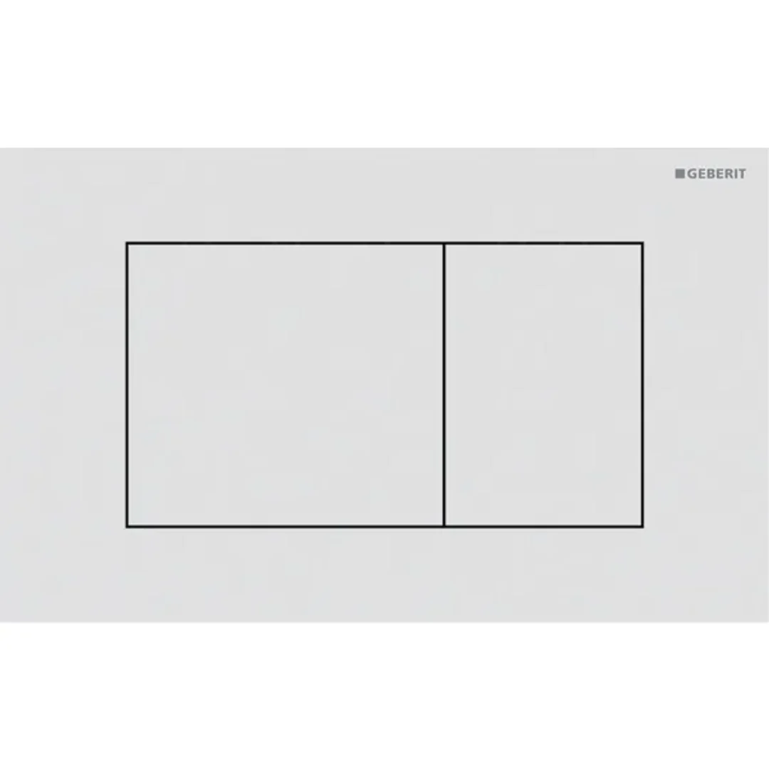 Geberit Sigma40 D/F Button & Access Plate Square White Matt Painted Stainless Steel 115.629.Jt.1