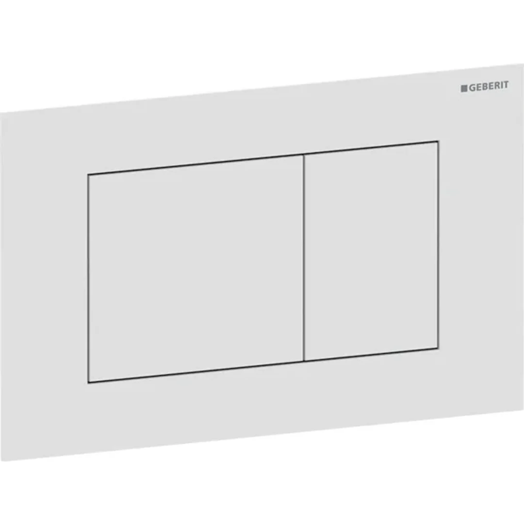 Geberit Sigma40 D/F Button & Access Plate Square White Matt Painted Stainless Steel 115.629.Jt.1 - Image 3