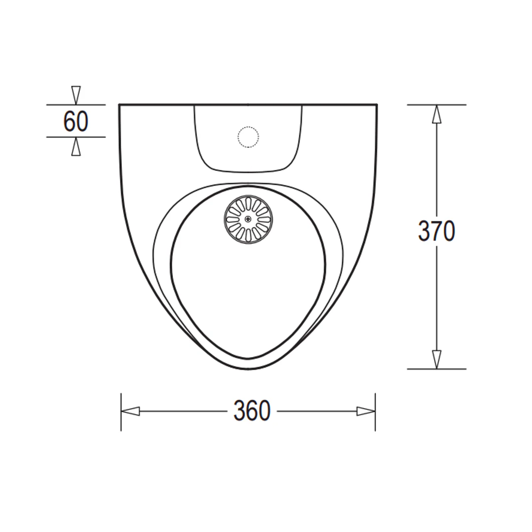 Gemini Life Wall Hung Top Entry Urinal  J6000 - Image 3