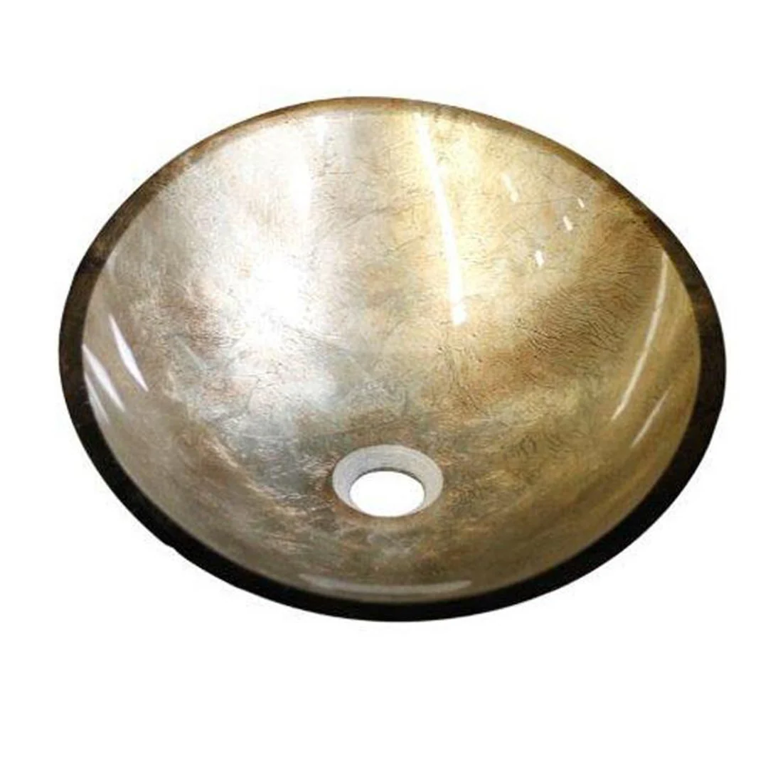 Gold Oval Glass Basin - Image 2