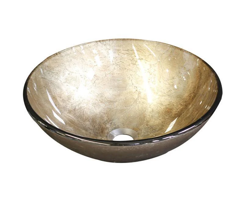 Gold Round Glass Basin - Image 3
