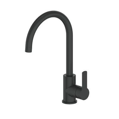 Greens Astro II Gooseneck Sink Mixer - Matt Black - Image 4