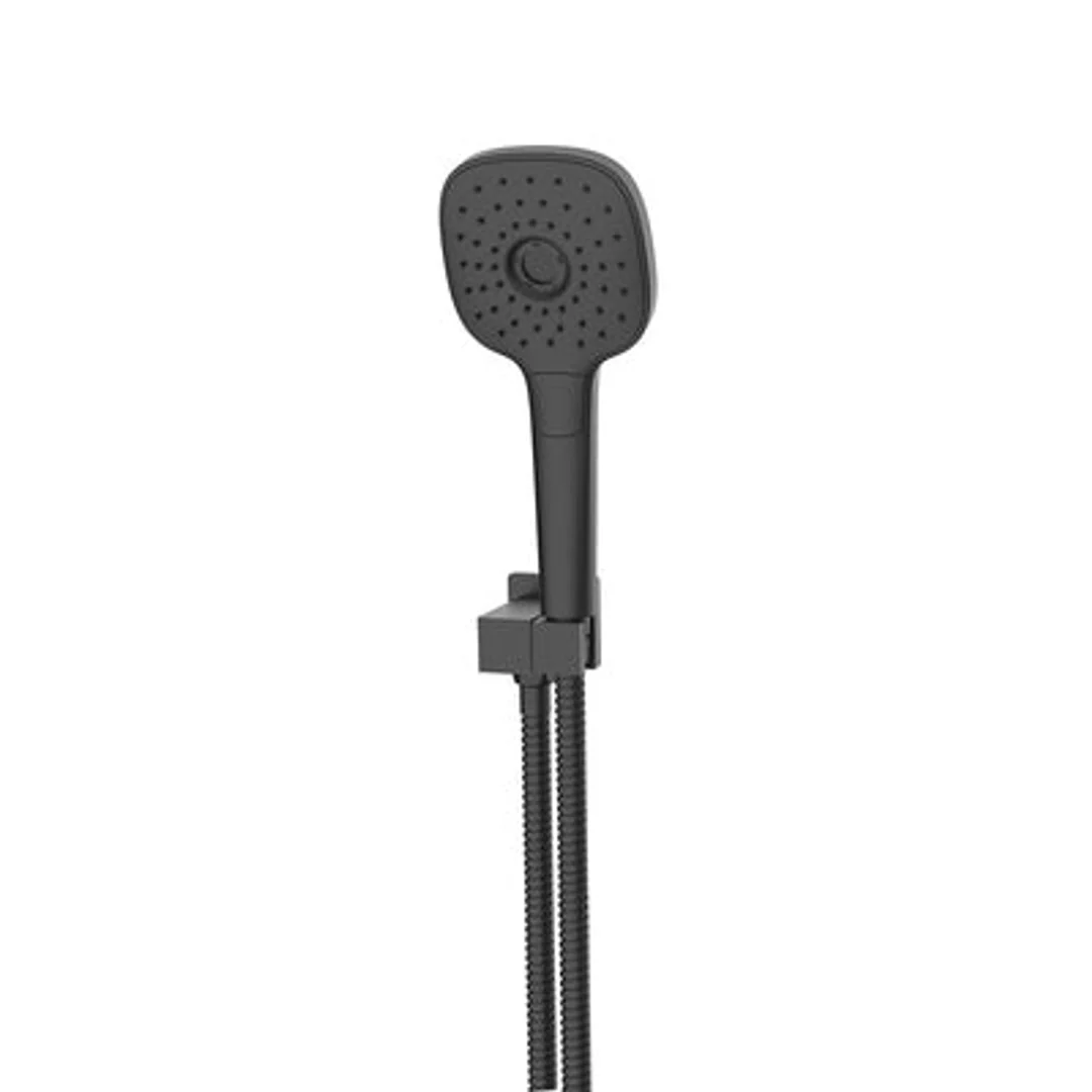 Greens Corban Handshower With Wall Outlet Bracket & Hose Matte Black 9019307