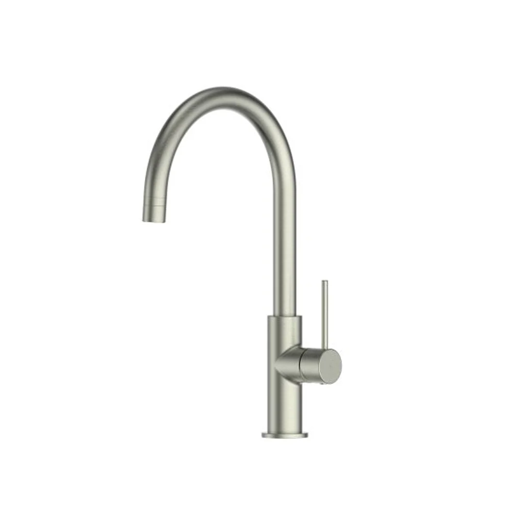 Greens Maci Gooseneck Sink Mixer Brushed Nickel - Image 2