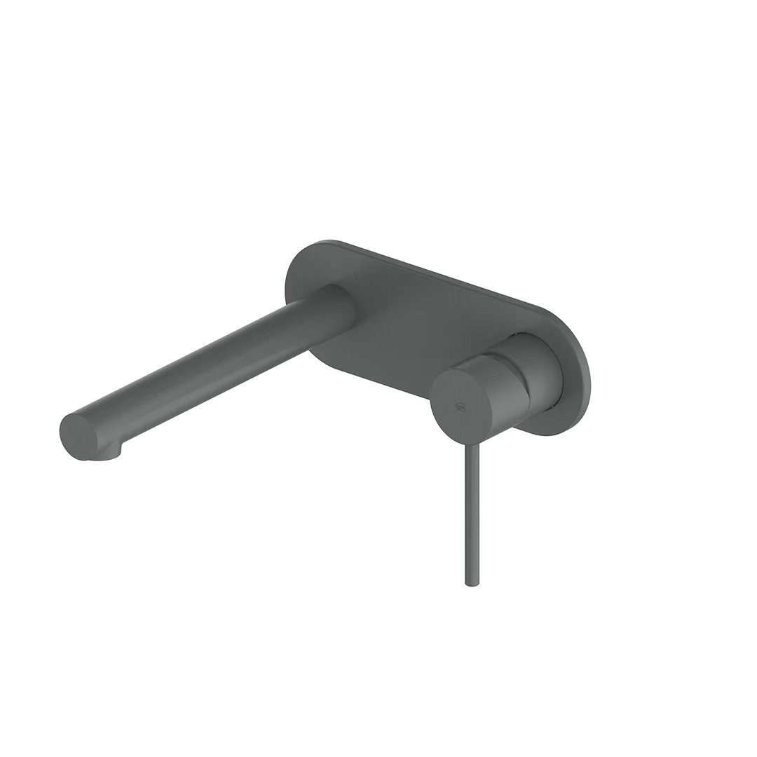 Greens Maci Wall Basin Mixer With Plate Gunmetal