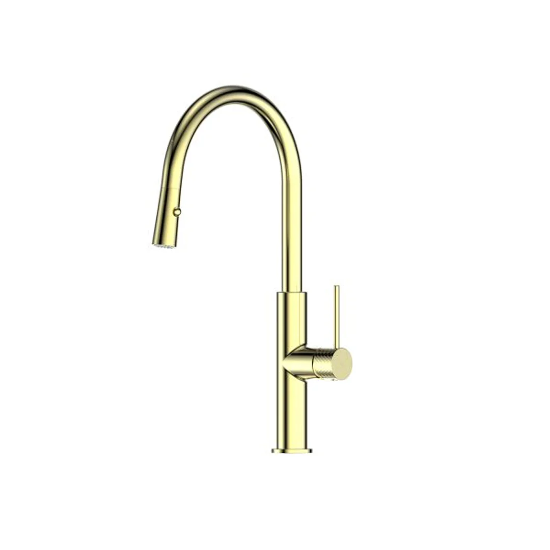 Greens Mika Pull Down Sink Mixer Brushed Brass - Image 2