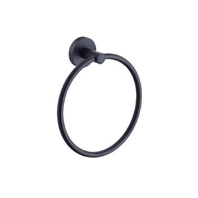 Greens Zola Towel Ring - Matt Black