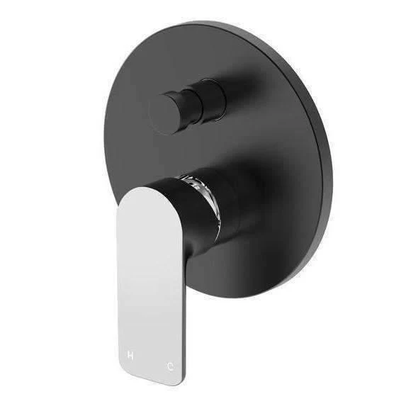 Harmony Bassini Shower Diverter Mixer Black Chrome - Image 3