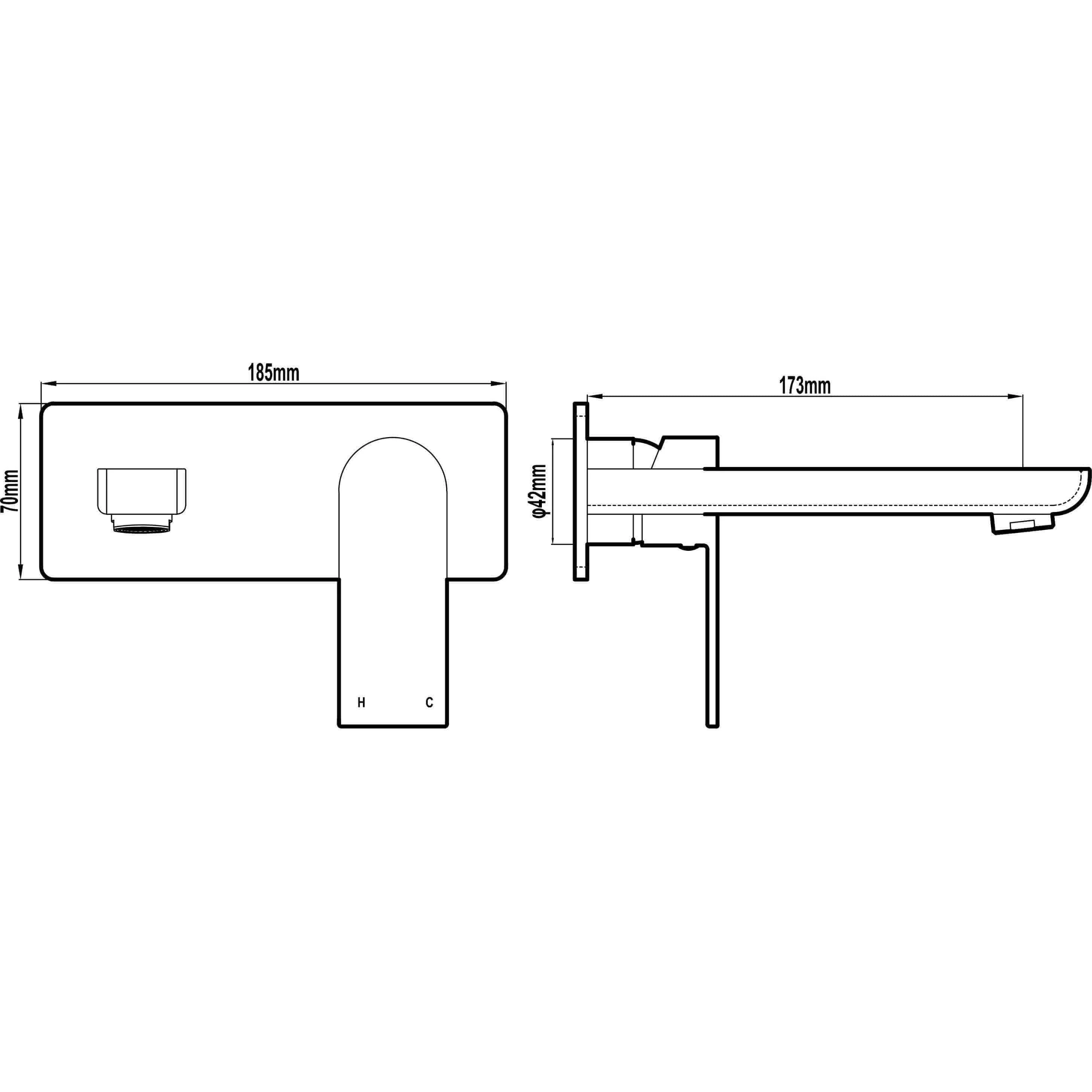 Harmony Brunetti Wall Basin Mixer Chrome - Image 5