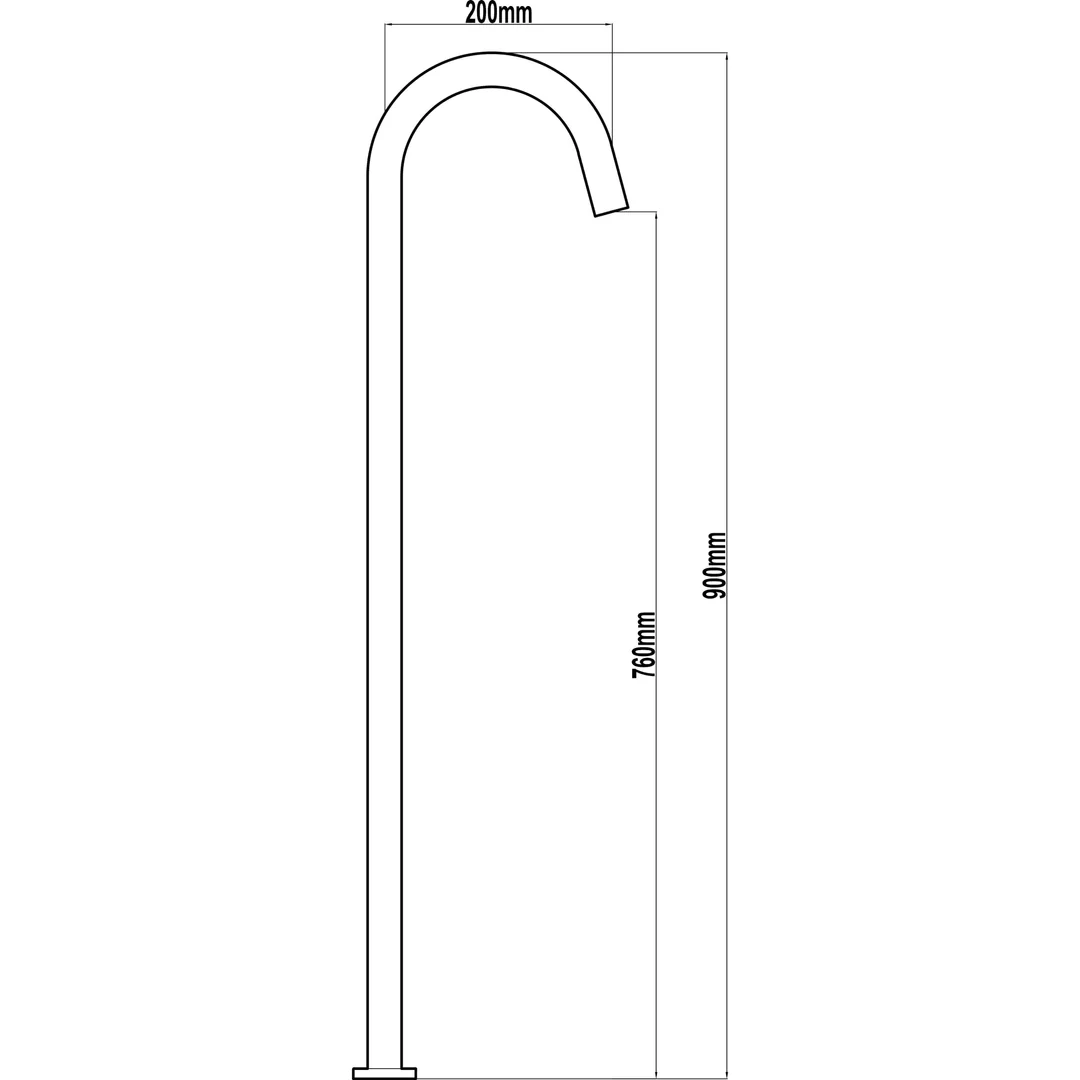 Harmony Senza Bath Filler Standing Chrome - Image 3