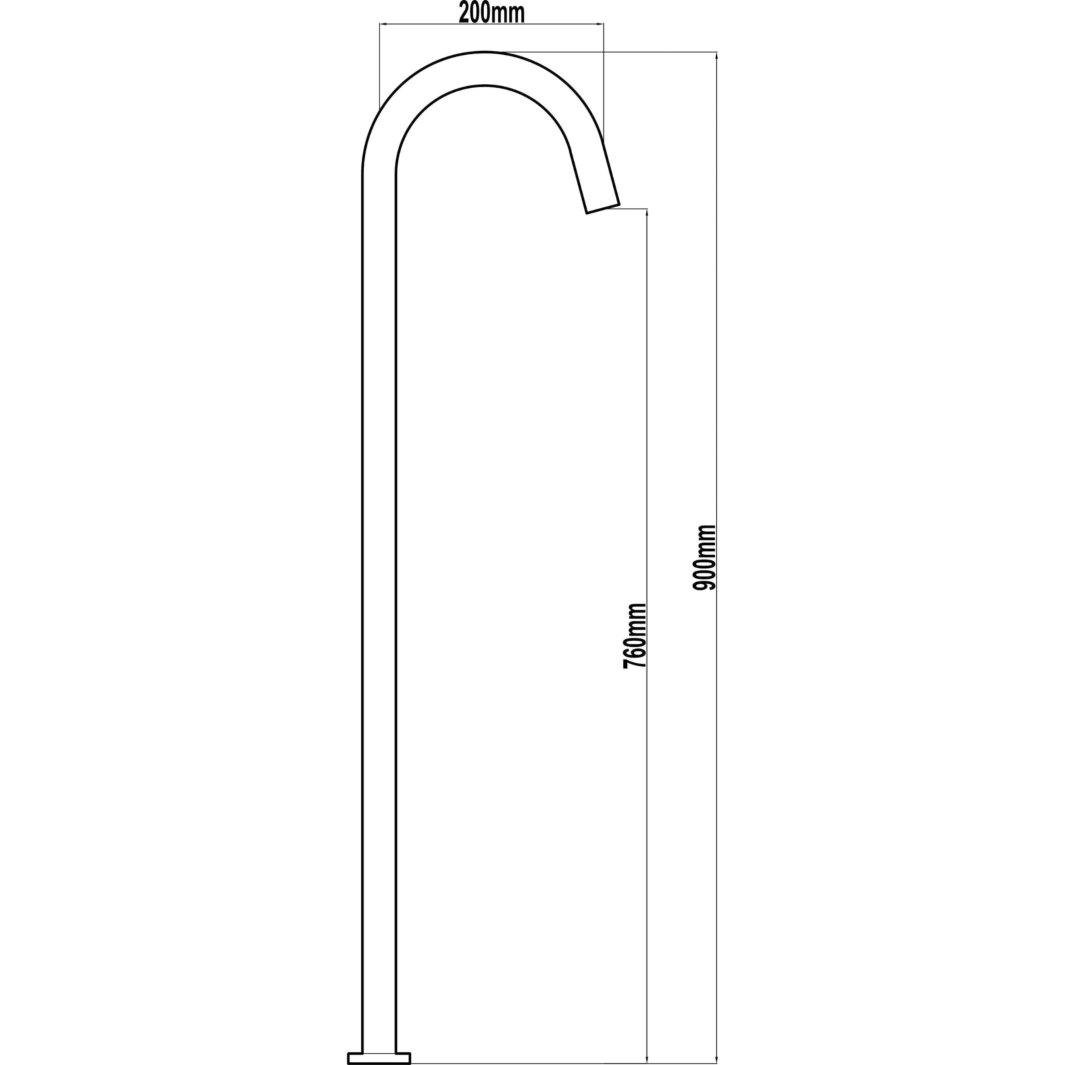 Harmony Senza Bath Filler Standing Chrome - Image 5