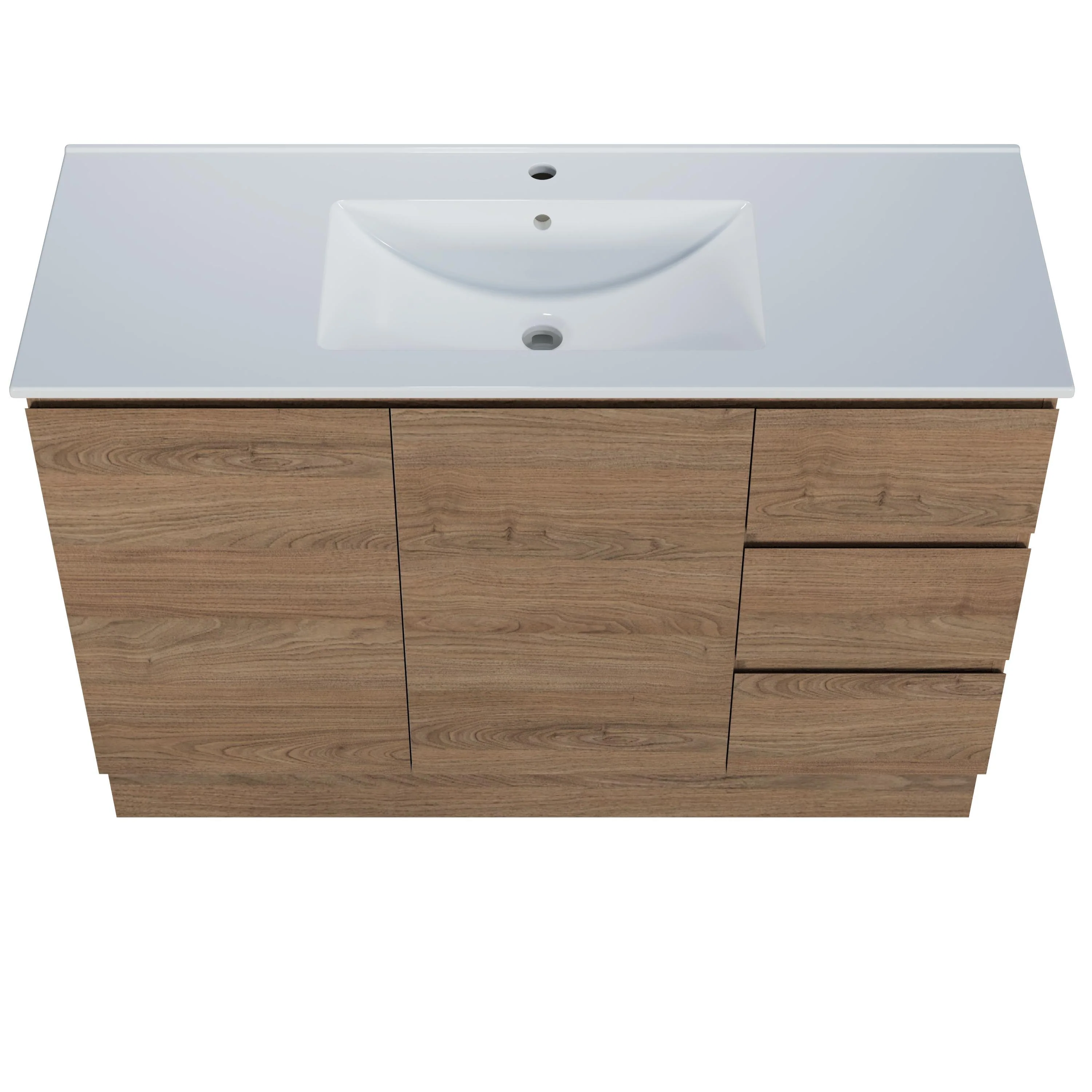 Harmony Three Drawer Vanity 1200mm, Centre Bowl Alpha Top, Floor Standing - Image 5