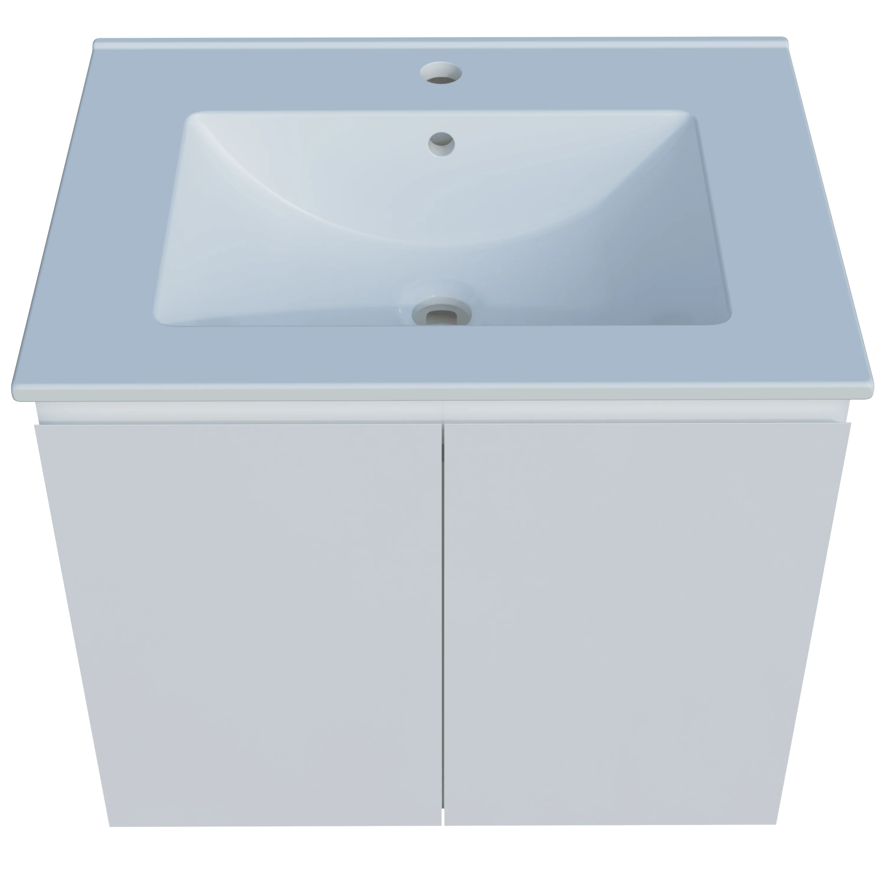 Harmony Vanity 600mm, Centre Bowl Alpha Top, Wall Hung - Image 4