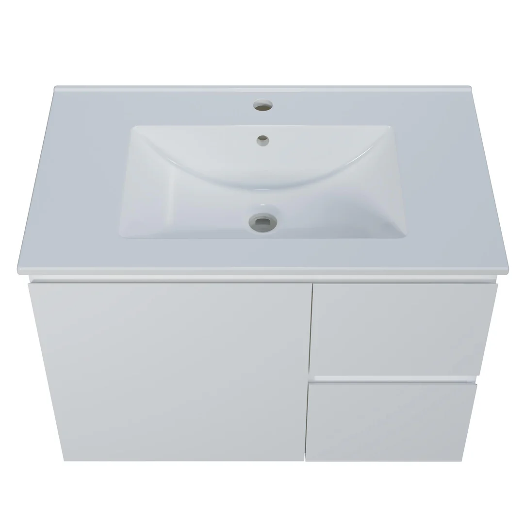 Harmony Vanity 750mm, Centre Bowl Alpha Top, Wall Hung - Image 4